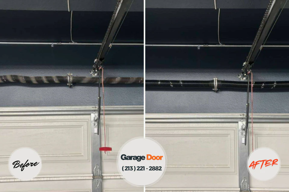 Before and after: garage door repair East Honolulu, HI